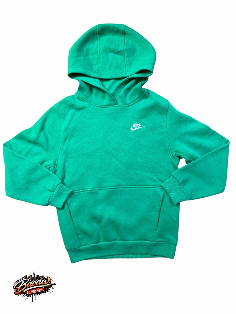 Nike Sportswear Kids' Green Pullover‎ Large Fleece Hoodie